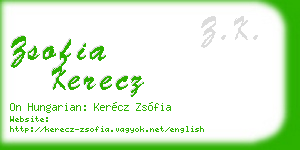 zsofia kerecz business card