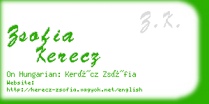 zsofia kerecz business card